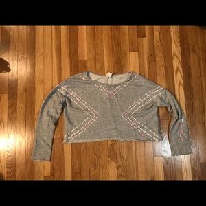 Gray Cropped Sweater